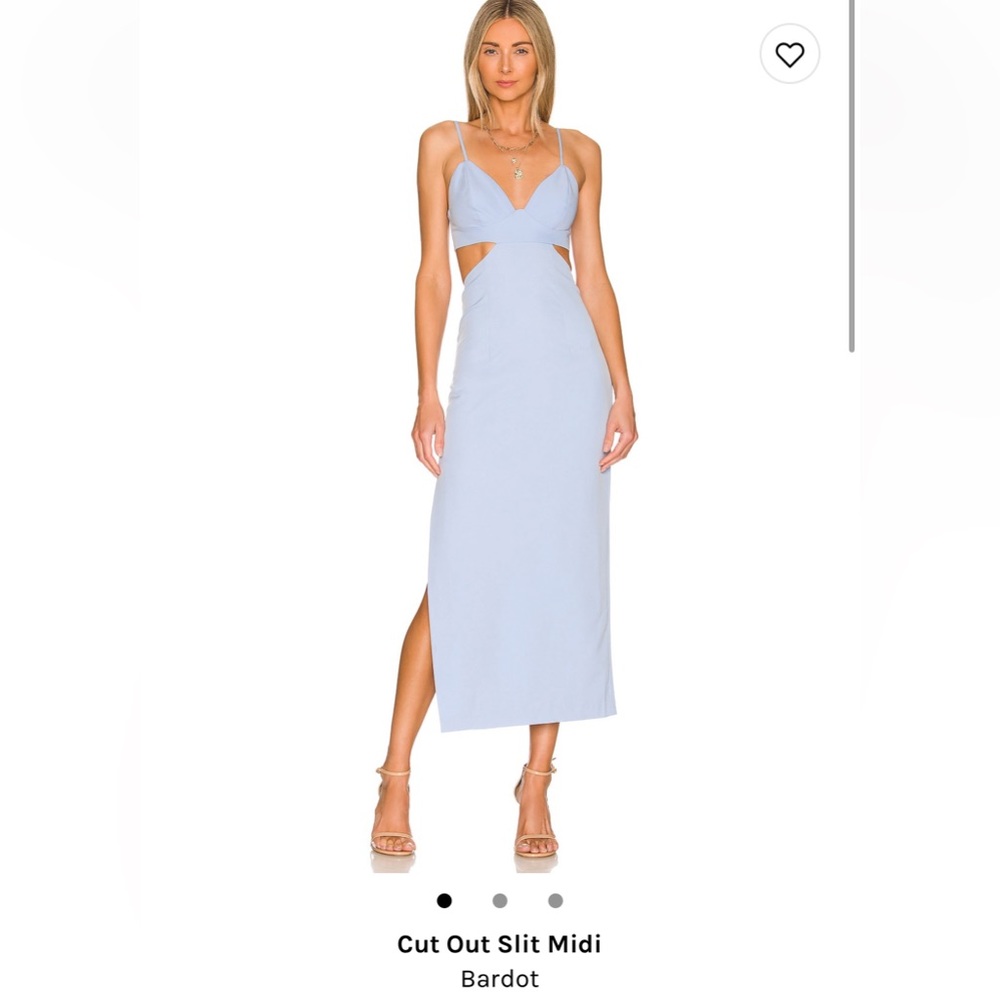 Bardot midi cutout dress